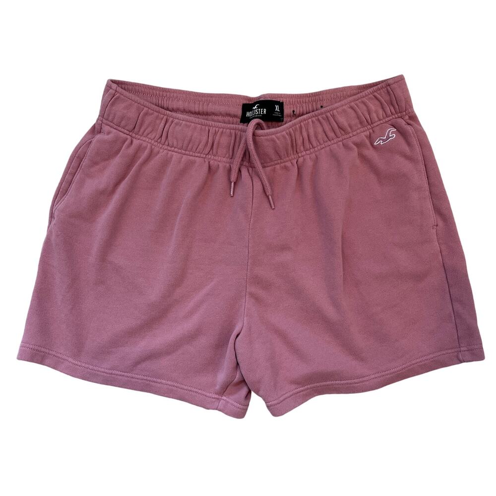Hollister Dusty Rose Pink Soft Cotton Leisure Lounge Sweat Shorts Size XL
